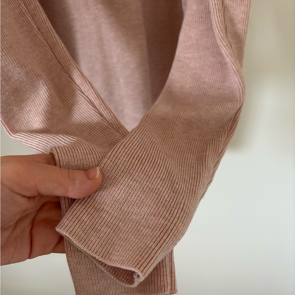 Pink Knit Sweater with Ruffle Detail - Picture 6 of 7